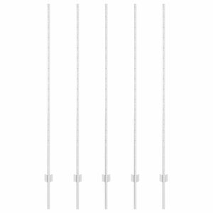 vidaXL Maatrikse posti 5 pcs H&otilde;bedane 200 cm Pulberv&auml;rvitud teras