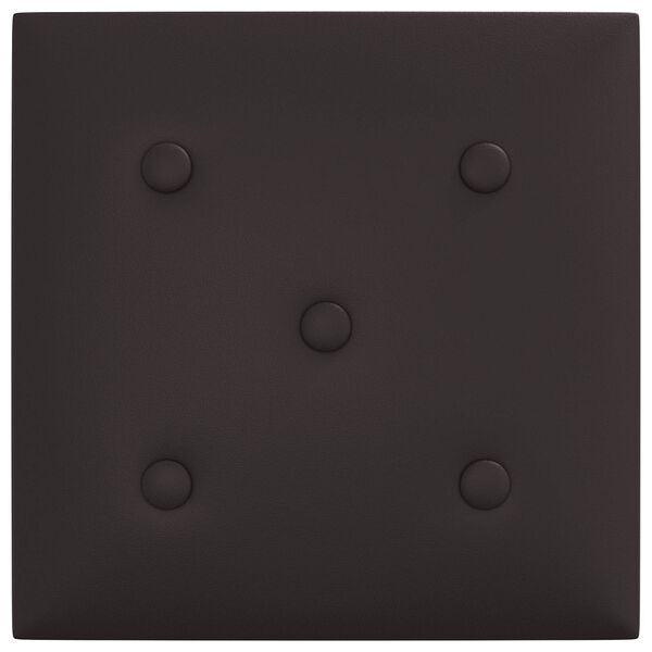 vidaXL Seina Peatsi 12 pcs Must 30 x 30 cm Kunstnahk