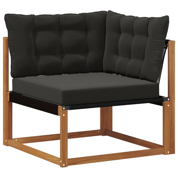 vidaXL Diivanikomplekt padjaga 4 pcs Looduslik ja must