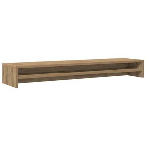vidaXL monitorialus, k&auml;sit&ouml;&ouml;na valminud tamm, 100 x 24 x 13 cm, t&ouml;&ouml;deldud puit