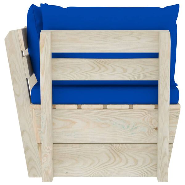 vidaXL kaubaalustest nurgadiivan istmepatjadega immutatud kuusepuit