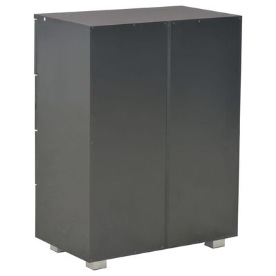 vidaXL puhvetkapp kõrgläikega must, 60x35x80 cm, puitlaastplaat