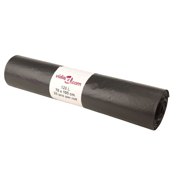 vidaXL prügikotid, 250 tk, must, 120 l