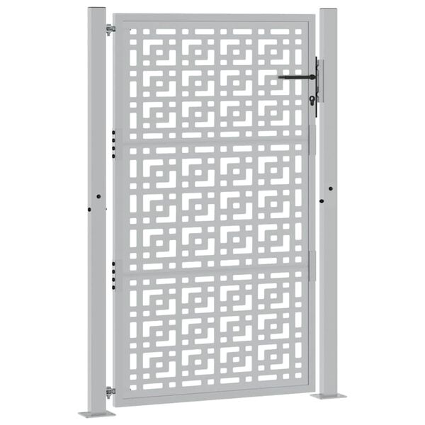 vidaXL aiavärav 100 x 150 cm ilmastikukindlast terasest ristikujulise mustriga