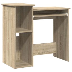 vidaXL riiulitega kirjutuslaud, Sonoma tamm, 84x40x78 cm, tehispuit