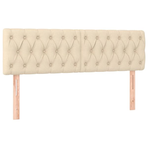 vidaXL voodipeatsid, kreemjas, 160x7x78/88 cm, kangas