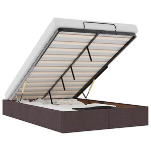 vidaXL Ottomani voodiraam ilma madratsit, tumepruun, 120x200cm, kangas