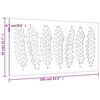 vidaXL aia seinakaunistus, 105x55 cm, Corteni teras, lehedisain