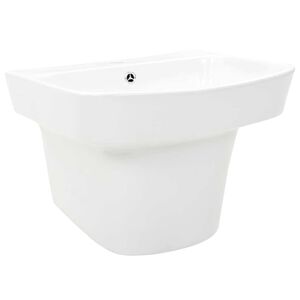 vidaXL Basin Valge 50 x 45 x 41 cm Glaseeritud keraamika