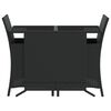 vidaXL 3-osaline bistrookomplekt patjadega, must, pol&uuml;rotang