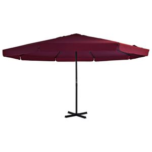 vidaXL p&auml;ikesevari alumiiniumpostiga, 500 cm, bordoopunane