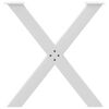 vidaXL s&ouml;&ouml;gilaua jalad, X-kujulised, 2 tk, valged, 70 x (72&ndash;73) cm, teras