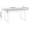 vidaXL söögilaud, NOAIN, U-kujulised jalad, 160x90x75 cm, männipuit