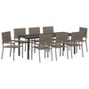 vidaXL Aia s&ouml;&ouml;gilaudade komplekt padjaga 9 pcs Hall pol&uuml;rotang