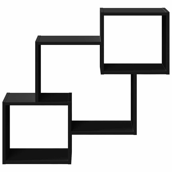 vidaXL seinakapp, 78x18x71 cm, must, tehispuit