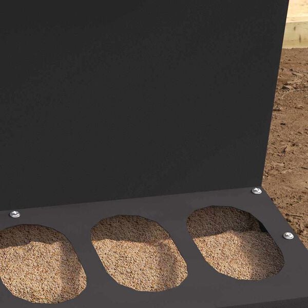 vidaXL Kanali feeder Must 30 x 30 x 39 cm K&uuml;lmvalsitud teras