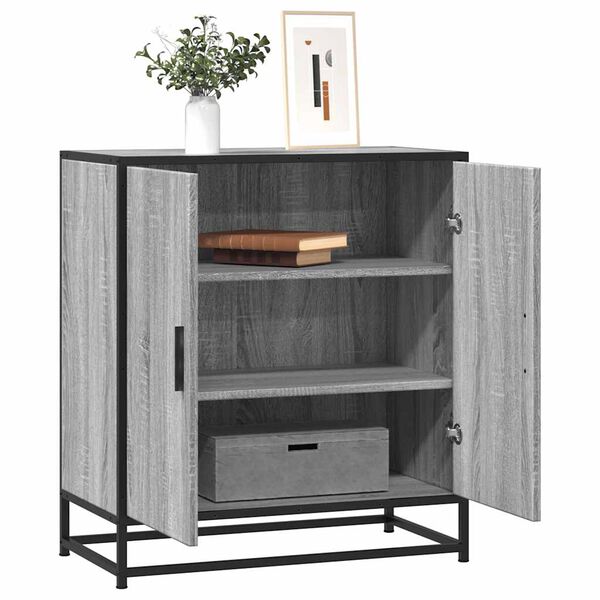 vidaXL puhvetkapp Hall Sonoma 68x35x76 cm Engineered Wood and Metal