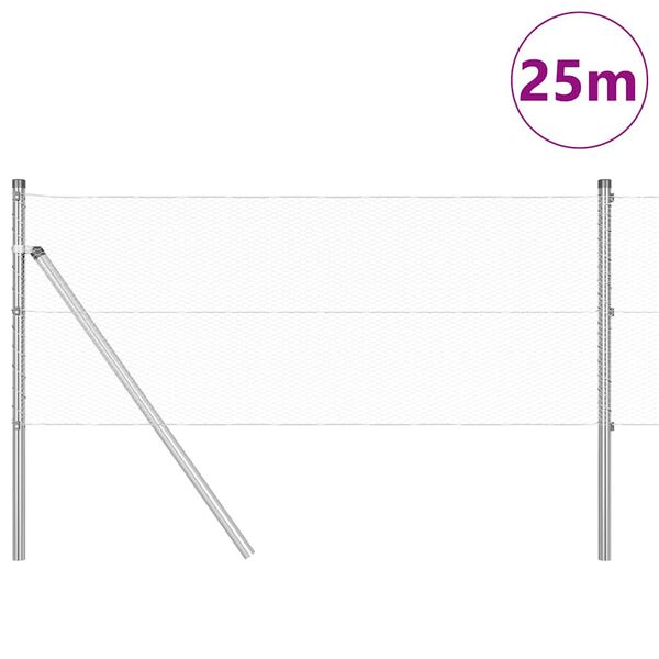 vidaXL Aiapost H&otilde;bedane 25 x 0,6 m (13 mm v&otilde;rk) Teras