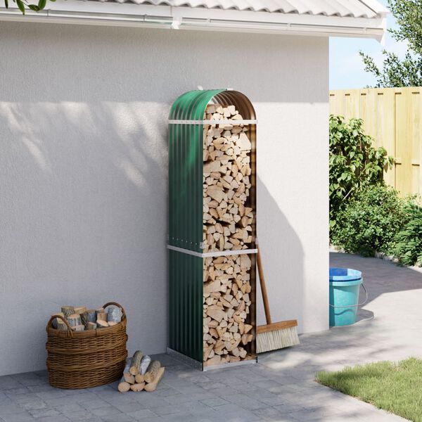 vidaXL k&uuml;ttepuude alus, roheline, 40 x 45 x 170 cm, tsingitud teras