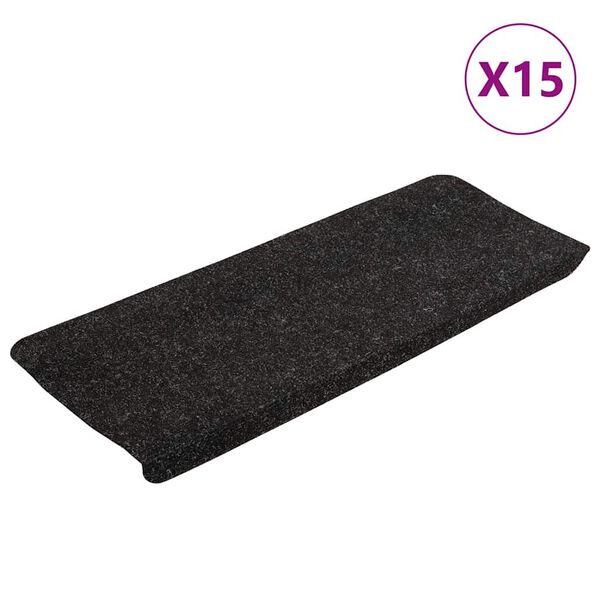 vidaXL isekleepuv trepivaip, 15 tk, 65x24,5x3,5 cm, antrasiithall