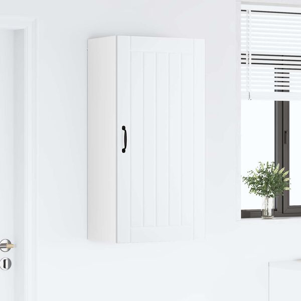 vidaXL K&ouml;&ouml;gikapp Lucca Valge 50 x 31 x 100 cm Tehispuit