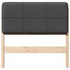 vidaXL Polsterdatud voodiots peaga Pruun ja Tumehall 100 cm Tahke m&auml;nd