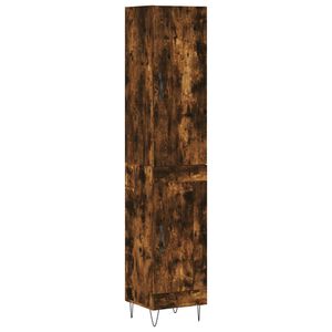 vidaXL k&otilde;rge kapp, suitsutatud tamm, 34,5x34x180 cm, tehispuit