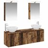 vidaXL Vannitoa kapikomplekt 5 pcs Vana puit Tehispuit