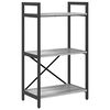 vidaXL Raamatukapp 3 tasandit 56 x 34 x 96 cm Tehispuit Hall Sonoma