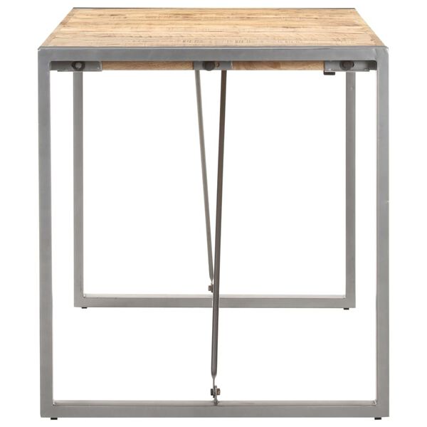 vidaXL söögilaud, 140 x 70 x 75 cm, töötlemata mangopuit