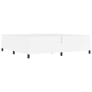 vidaXL Voodi raam madratsiga Valge 200 x 200 cm kangas