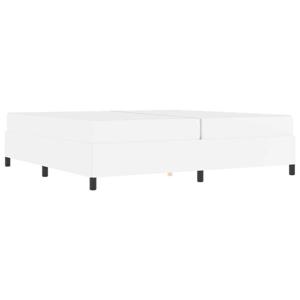 vidaXL Voodi raam madratsiga Valge 200 x 200 cm kangas