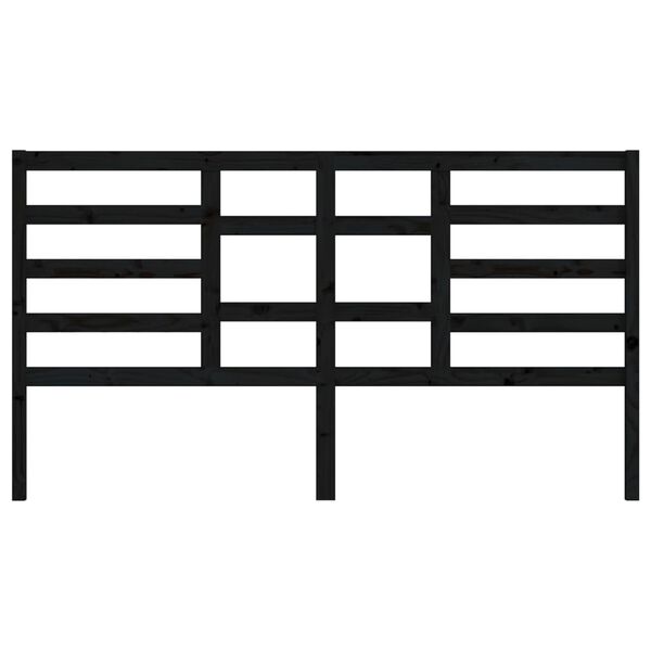 vidaXL voodipeats, must, 156 x 4 x 100 cm, männipuit