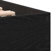 vidaXL Voodi raam peaga Must tamm 203 x 95 x 70 cm Tehispuit