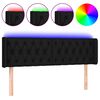 vidaXL LED-voodipeats, must, 163x16x78/88 cm, kangas