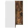 vidaXL Seinakapp Suitsutatud tamm ja valge 57 x 57 x 80 cm Tehispuit