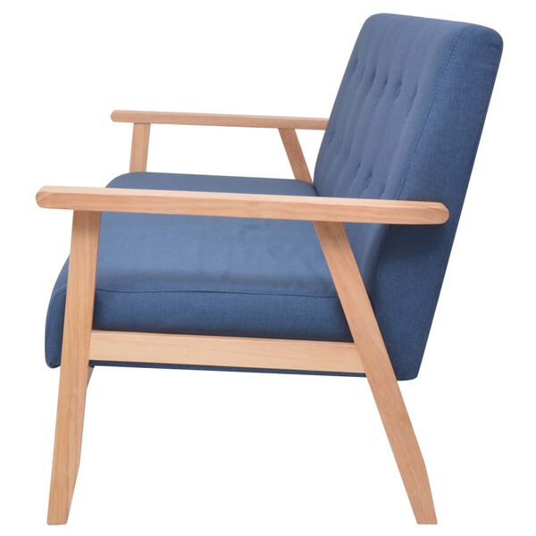 vidaXL 3-kohaline sinine kangaga diivan