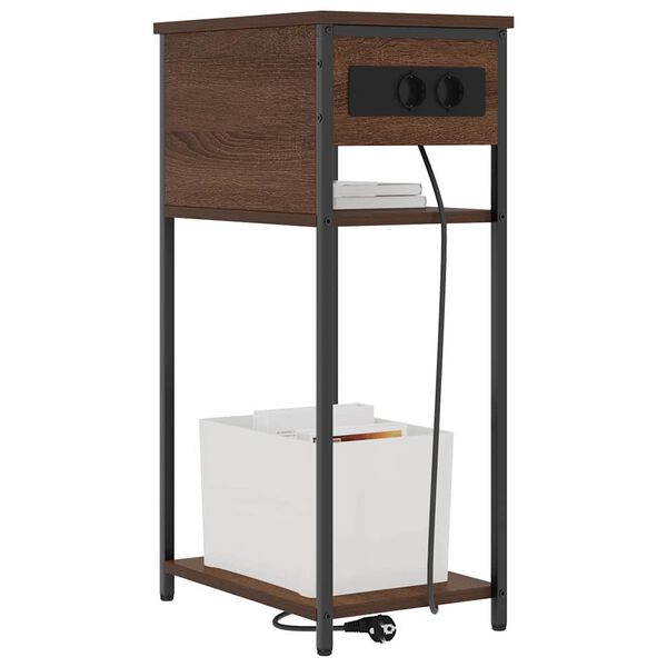 vidaXL &Ouml;&ouml;lambi kapp Pruun tamme 41 x 28 x 76 cm Tehispuit