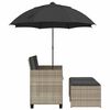 vidaXL 2-kohaline aiadiivan päikesevarju ja tumbadega, PE-rotang