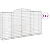 vidaXL kaarekujulised gabioonkorvid 12 tk, 300x30x160/180 cm, raud