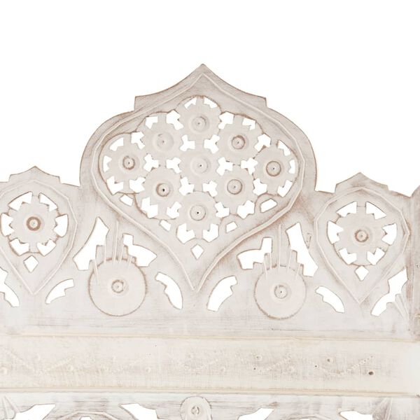 vidaXL 5 paneeliga sirm, valge, 200 x 165 cm, toekas mangopuit