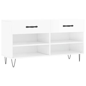 vidaXL jalatsipink, k&otilde;rgl&auml;ikega valge, 102 x 35 x 55 cm, tehispuit