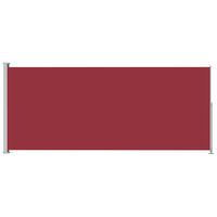 vidaXL lahtitõmmatav terrassi külgsein, 200 x 500 cm, punane