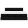 vidaXL Ottomani voodiraam madratsitega, must, 180x200cm, kangas