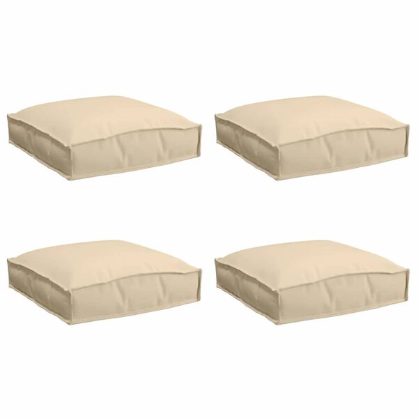 vidaXL Padi 4 pcs Beež 40 x 40 x 8 cm Oxfordi kangas