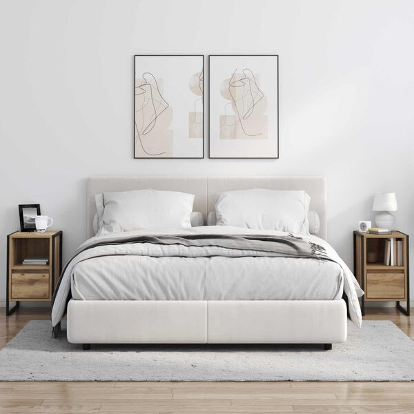 vidaXL &Ouml;&ouml;kapp 2 pcs Artisani tamme 39,5 x 30 x 50 cm Tehispuit