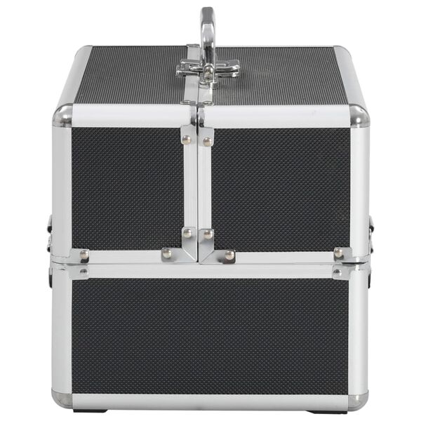 vidaXL jumestuskohver, 22 x 30 x 21 cm, must, alumiinium