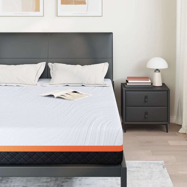vidaXL Madrats Valge ja hall 160 x 200 cm Žakaarkangas