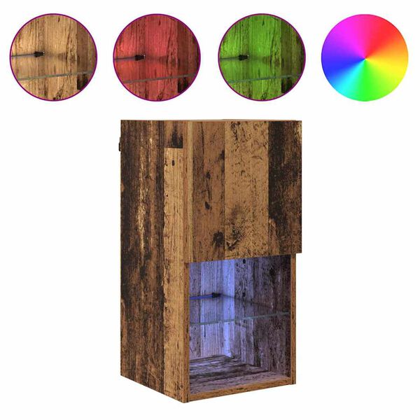 vidaXL Seinale kinnitatavad telerialused 2 pcs Vana puit Tehispuit