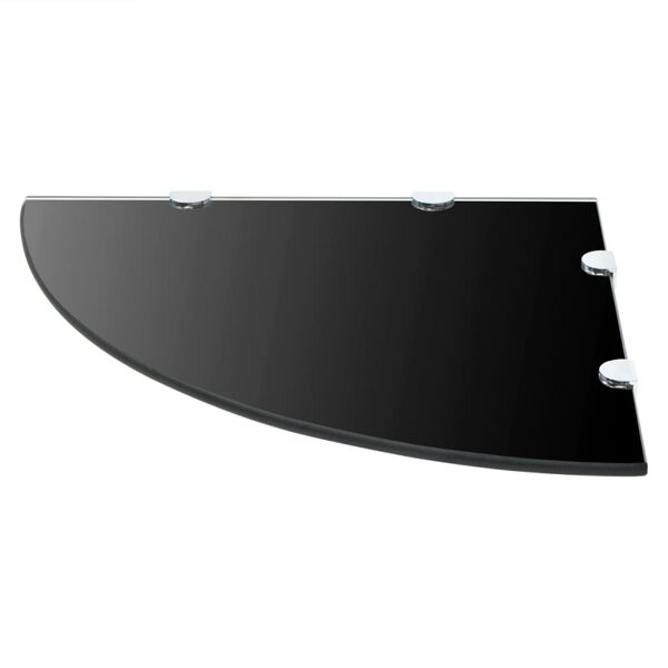 vidaXL nurgariiulid, 2 tk, kroomitud tugedega, klaas, must 45 x 45 cm